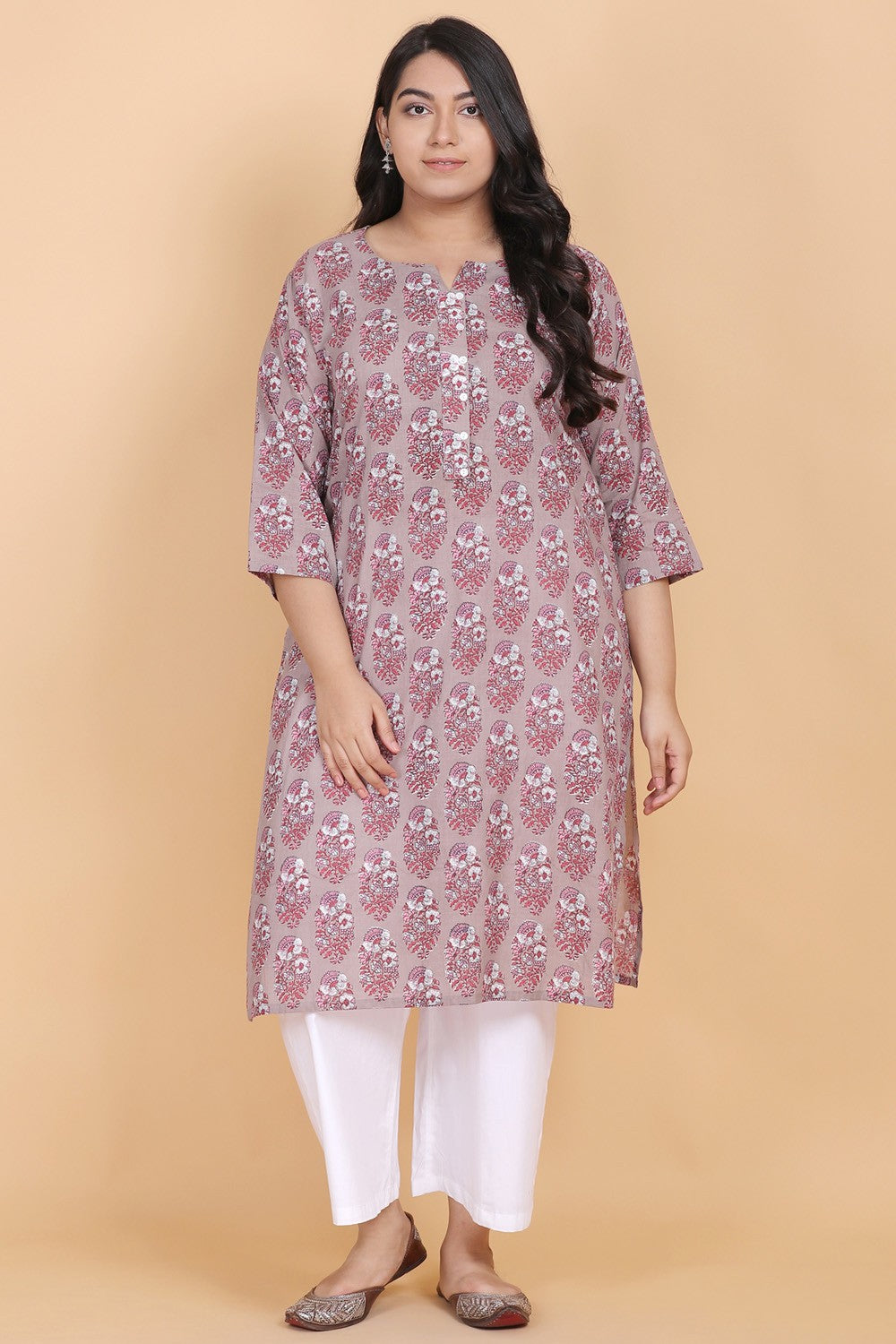 Motifs Printed Cotton Kurta