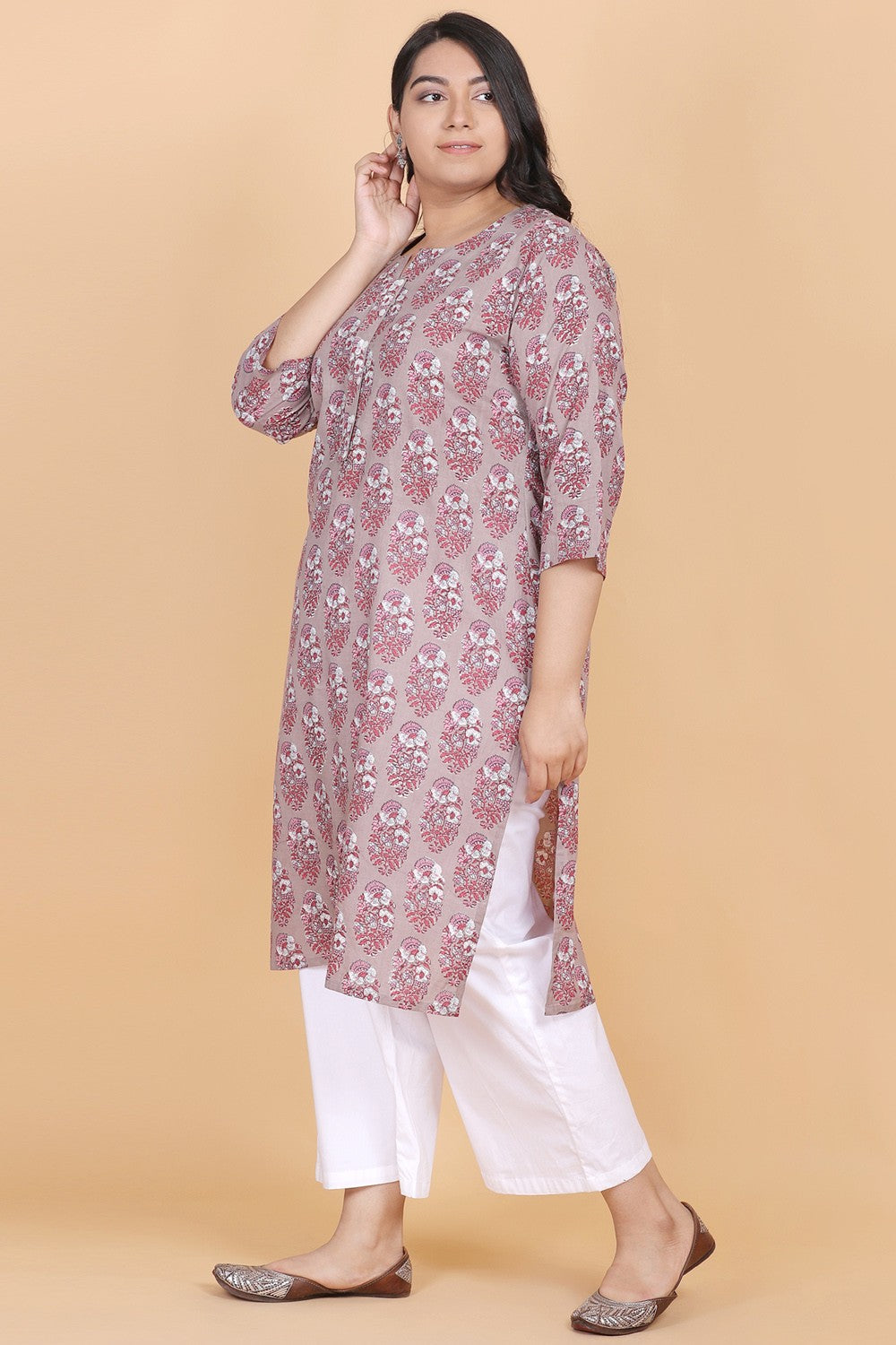 Motifs Printed Cotton Kurta