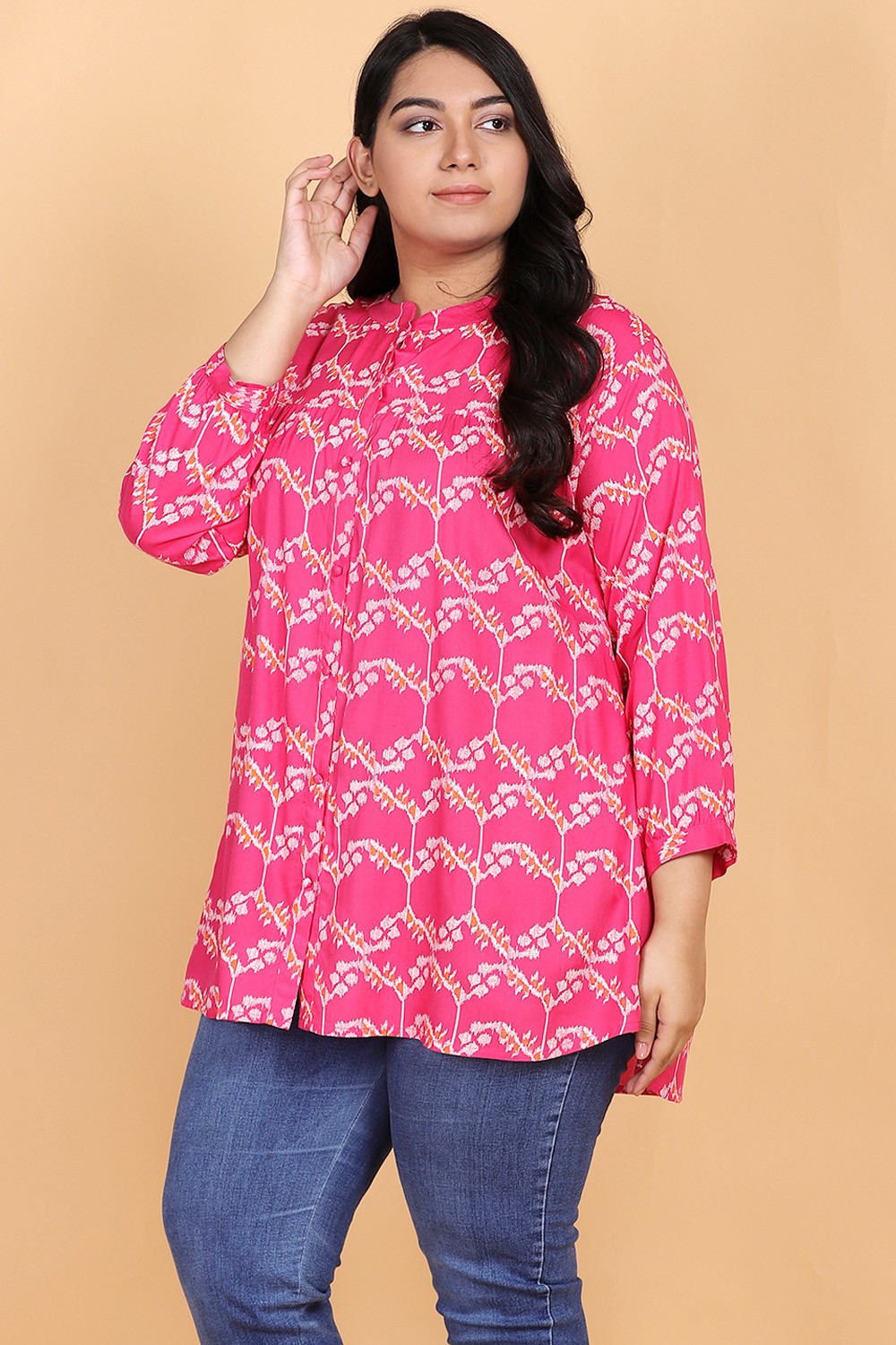 Pink Printed Short Tunic