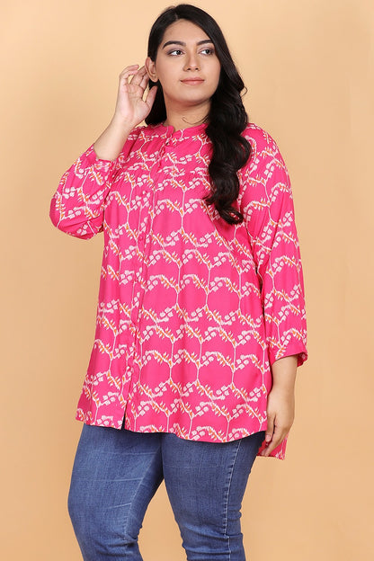 Pink Printed Short Tunic