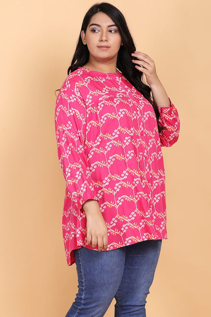 Pink Printed Short Tunic