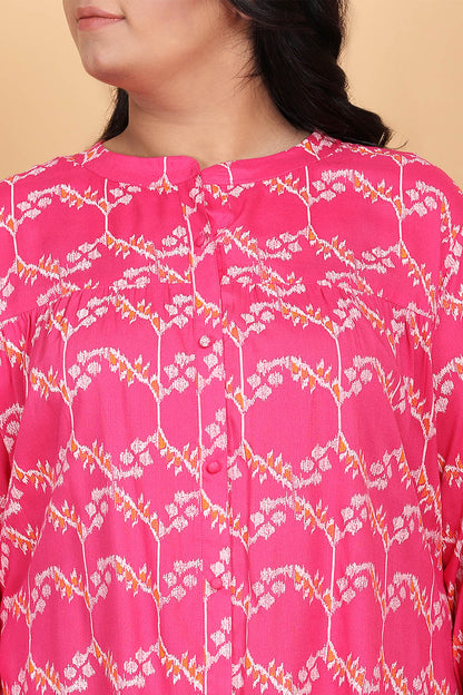 Pink Printed Short Tunic