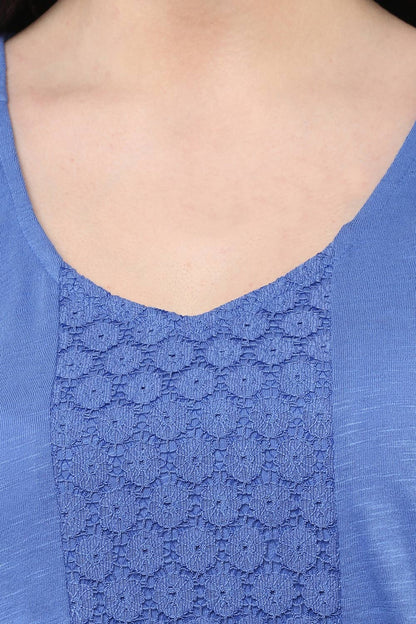 Blue Lace Top