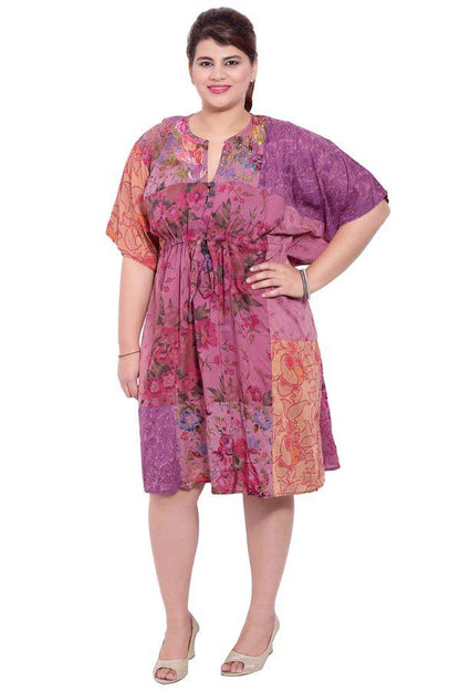 Multicolor Printed Kaftan Dress