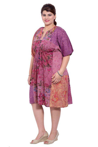 Multicolor Printed Kaftan Dress