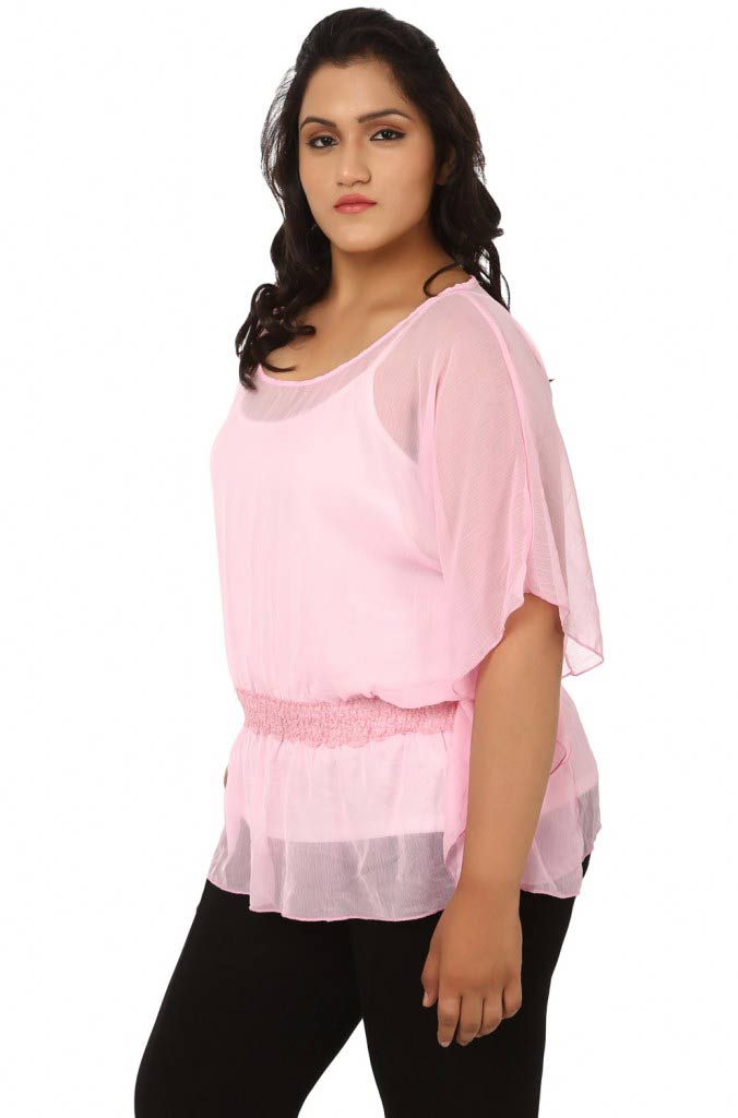 Light Pink Chiffon Top