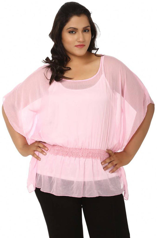 Light Pink Chiffon Top