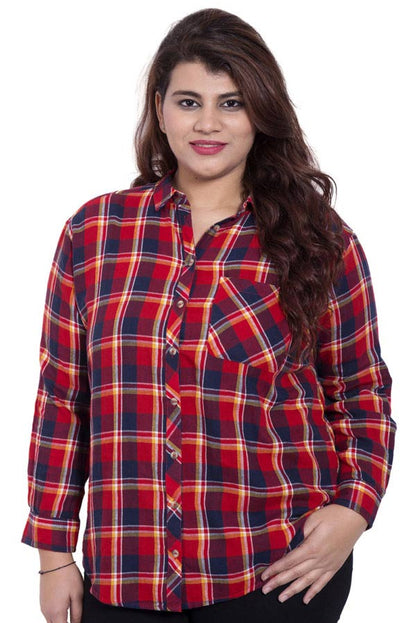 Red Blue Checkered Shirt