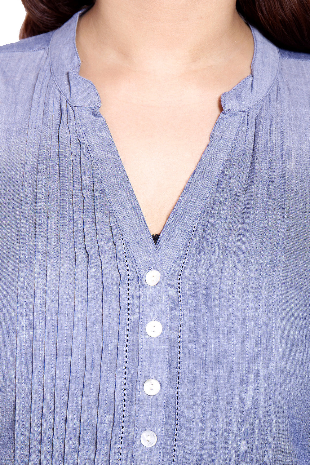 Blue Linen Top