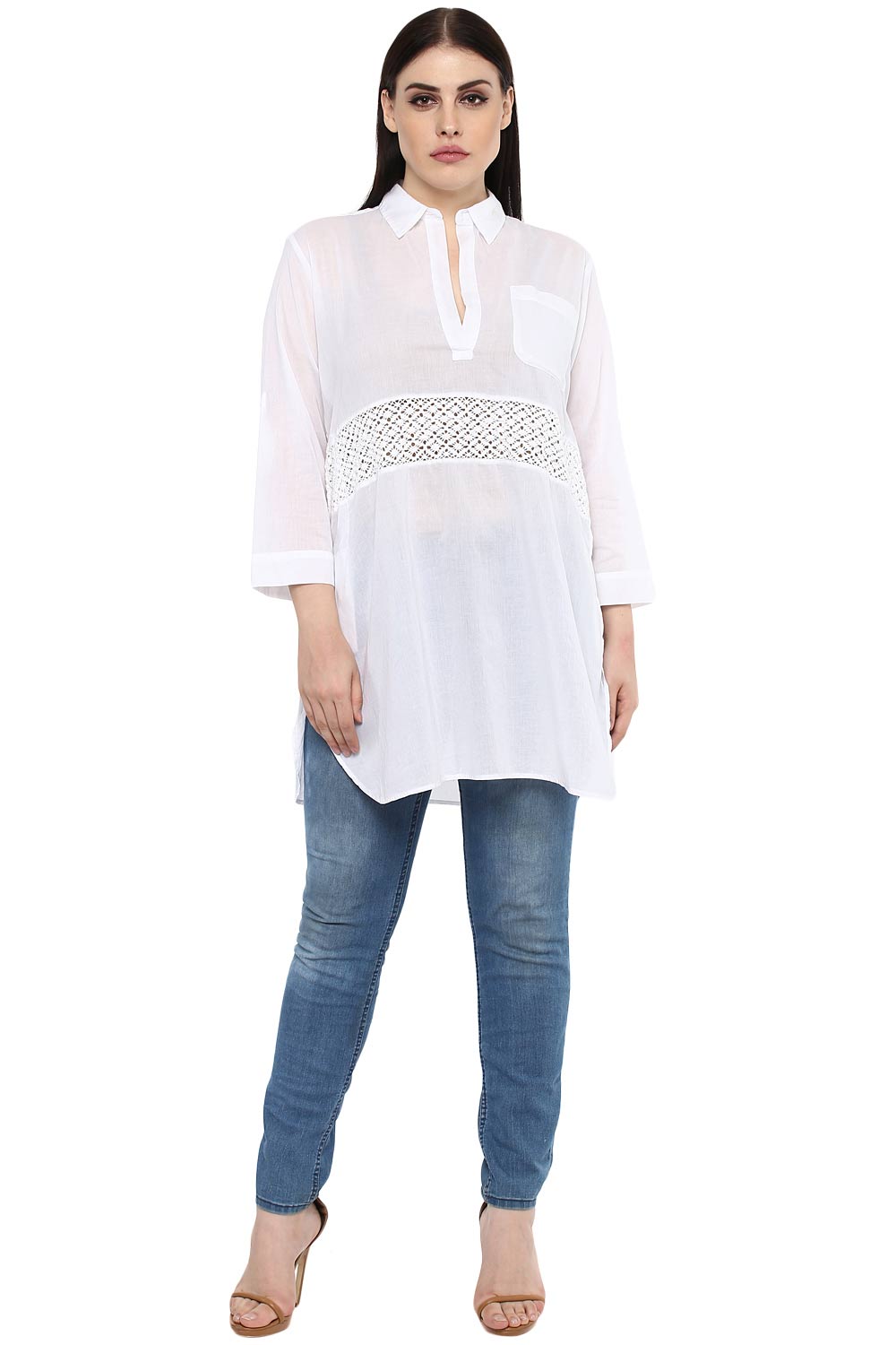 White Crochet Tunic