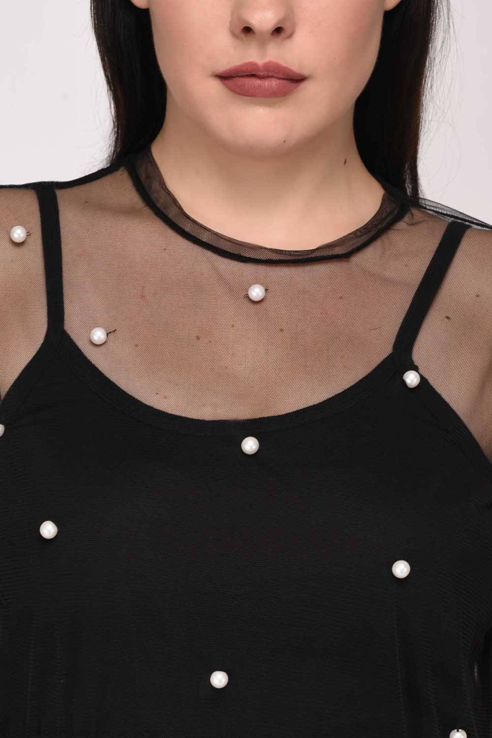 Pearl Mesh Top