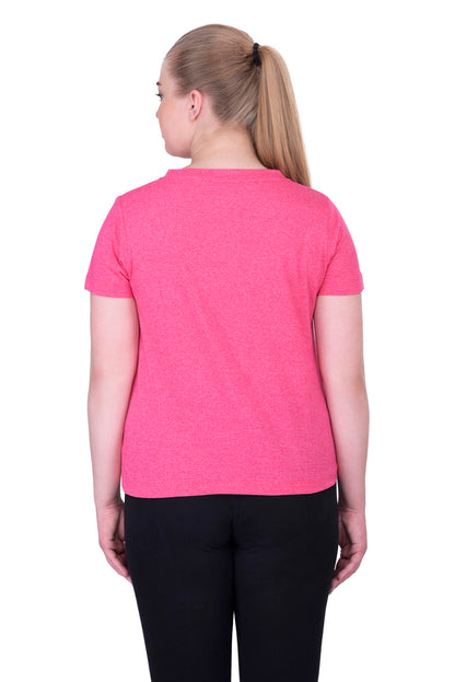 Cotton Pink V-Neck Tee