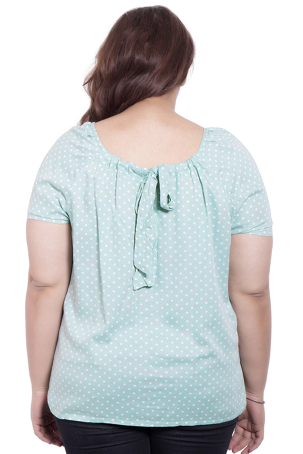 Polka Dot Pastel Green Top