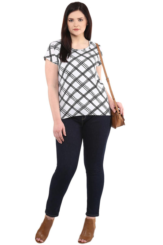 Black & White Printed Top