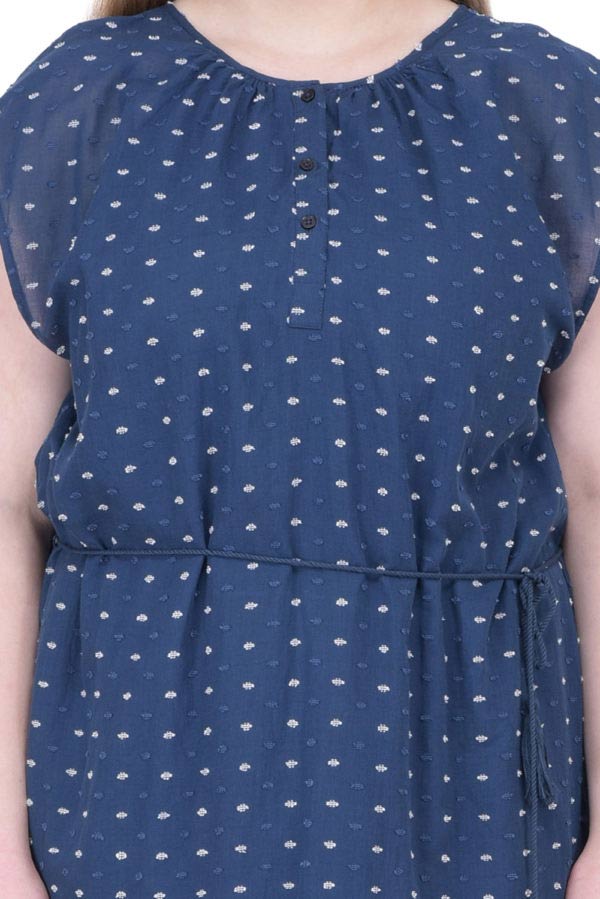 Plus Size Dark Blue Sun Dress