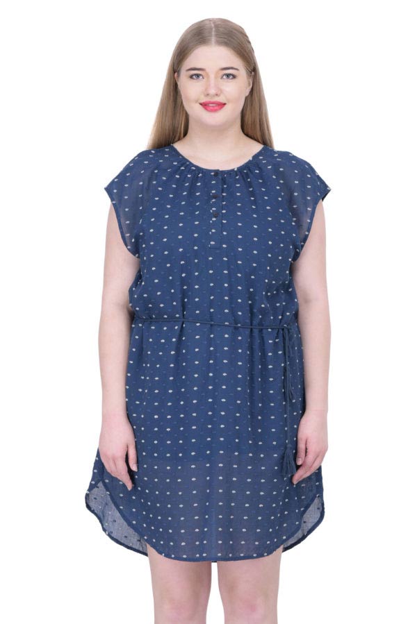 Plus Size Dark Blue Sun Dress