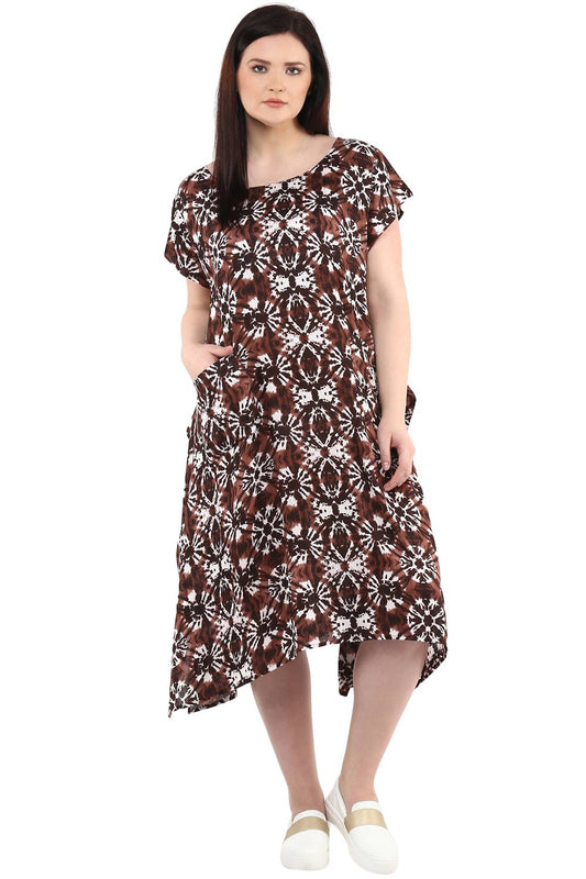 Plus Size Brown Freestyle Dress