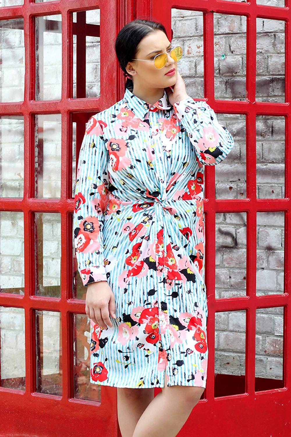 Twisted Shirt Dress