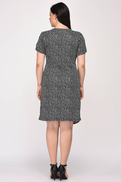 Polka Dot Asymmetric Dress