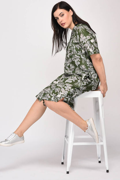 Floral Shirt Dress10