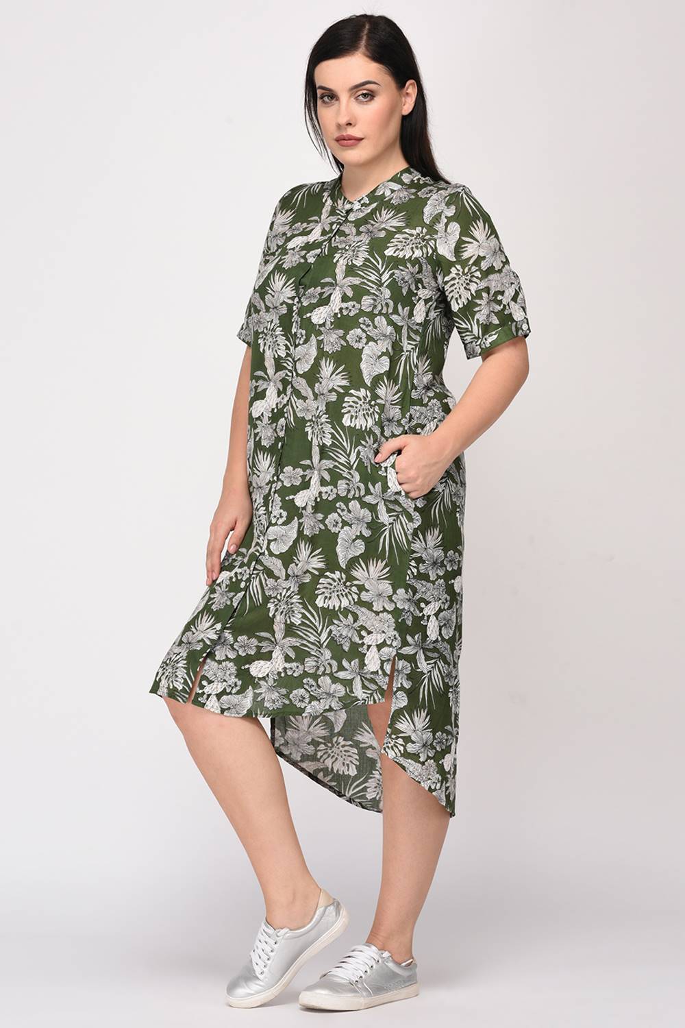 Floral Shirt Dress6