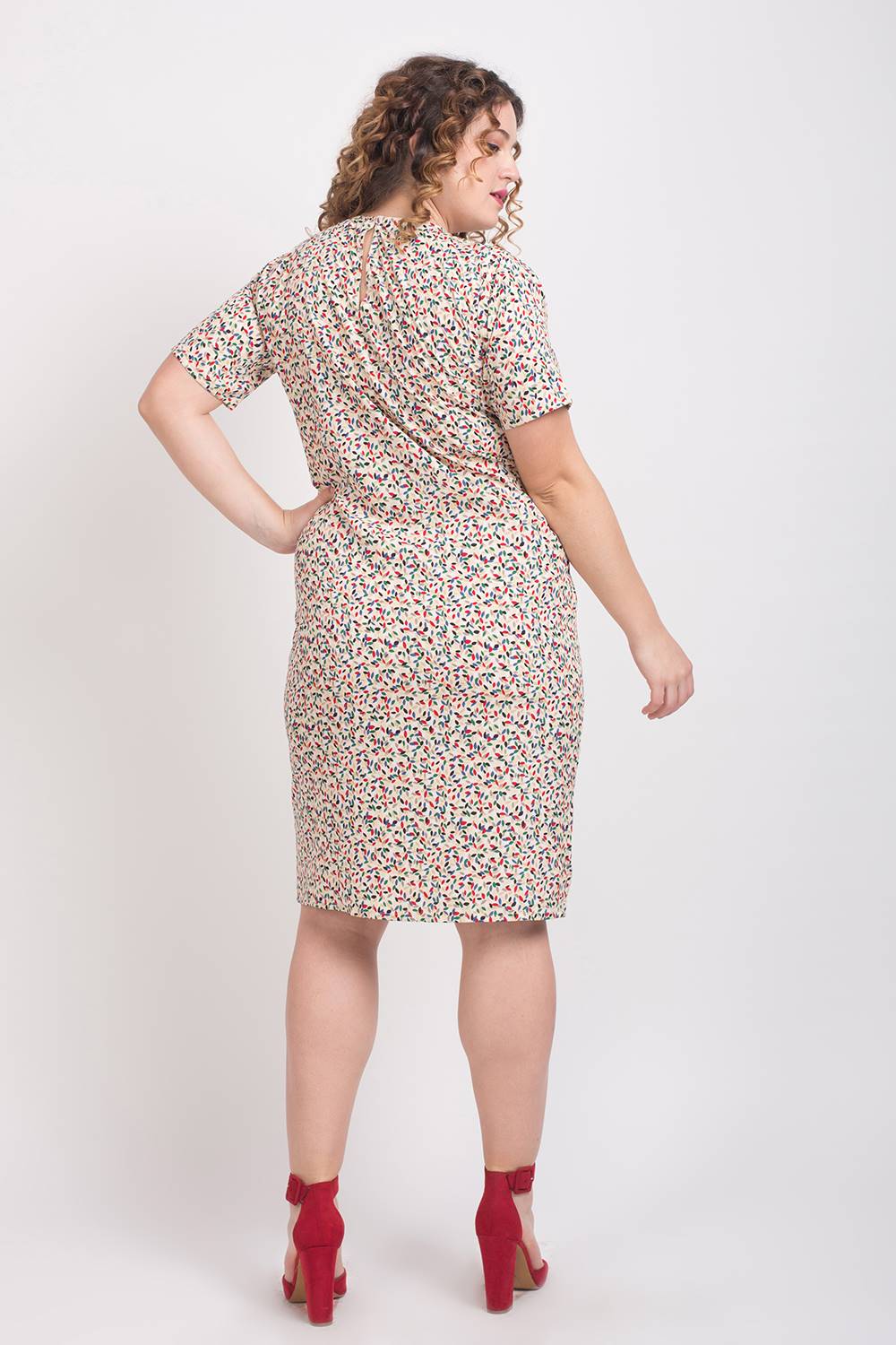 Floral Print Front Knot Dress