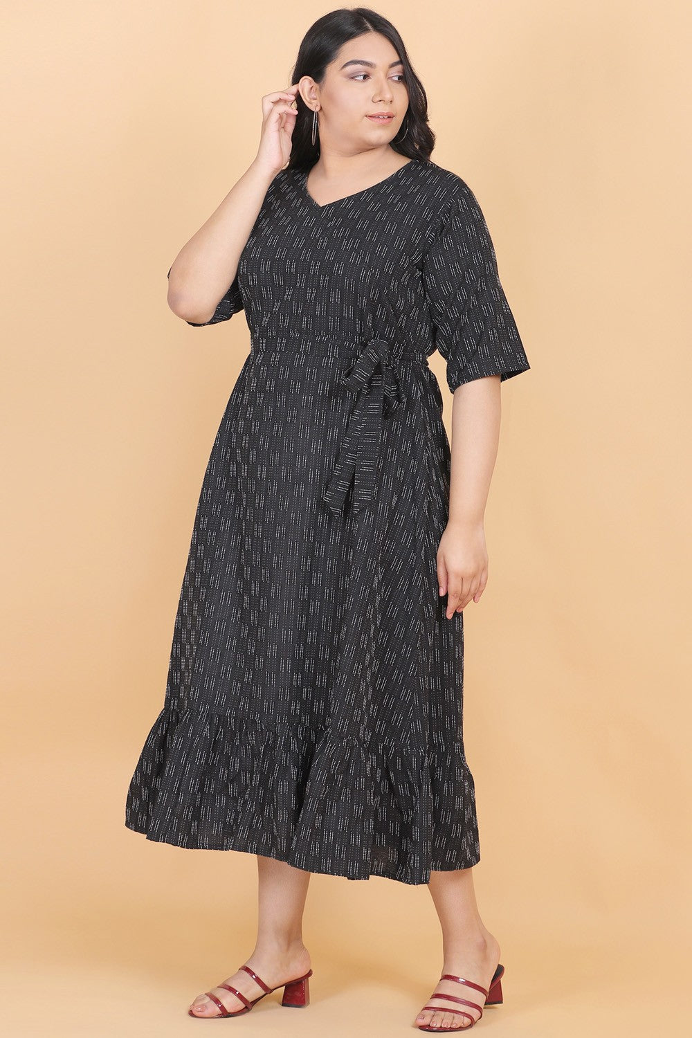 Black Flare Maxi Dress