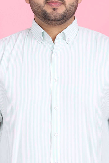 Men's Sea Green Stripes Shirt