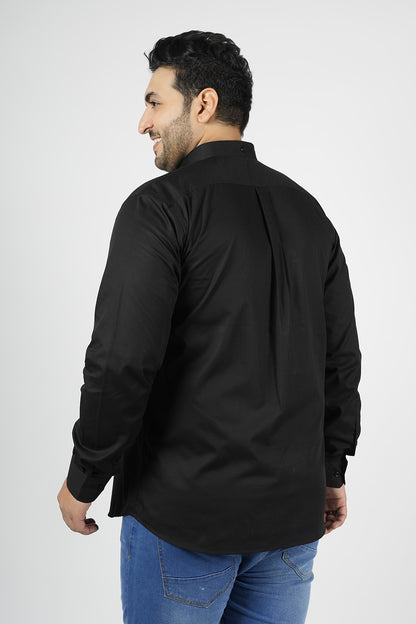 "Everything Is a Pattern" Embroidered Black Shirt for Men