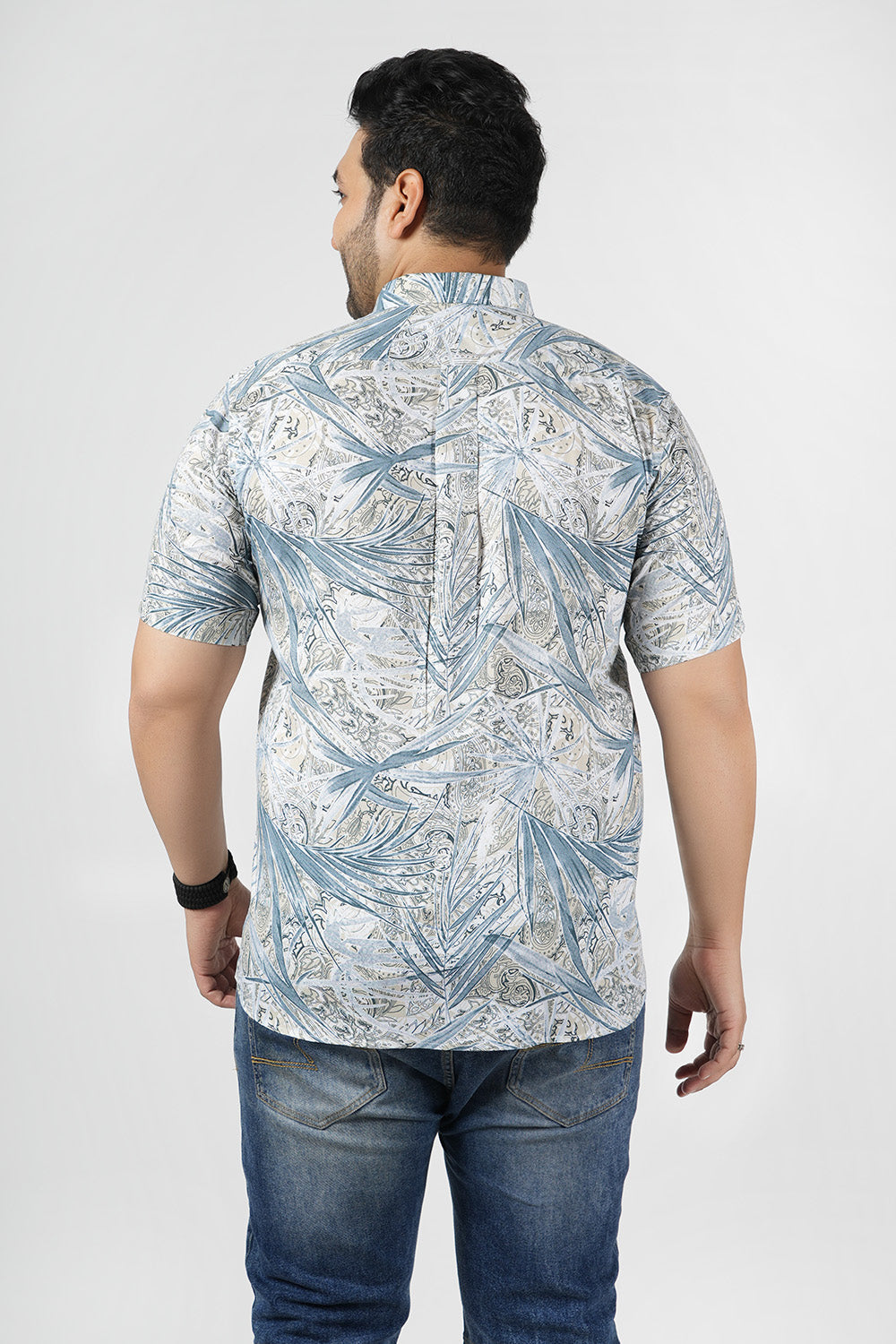 Cool Frosty Print Men Half Sleeve Shirt