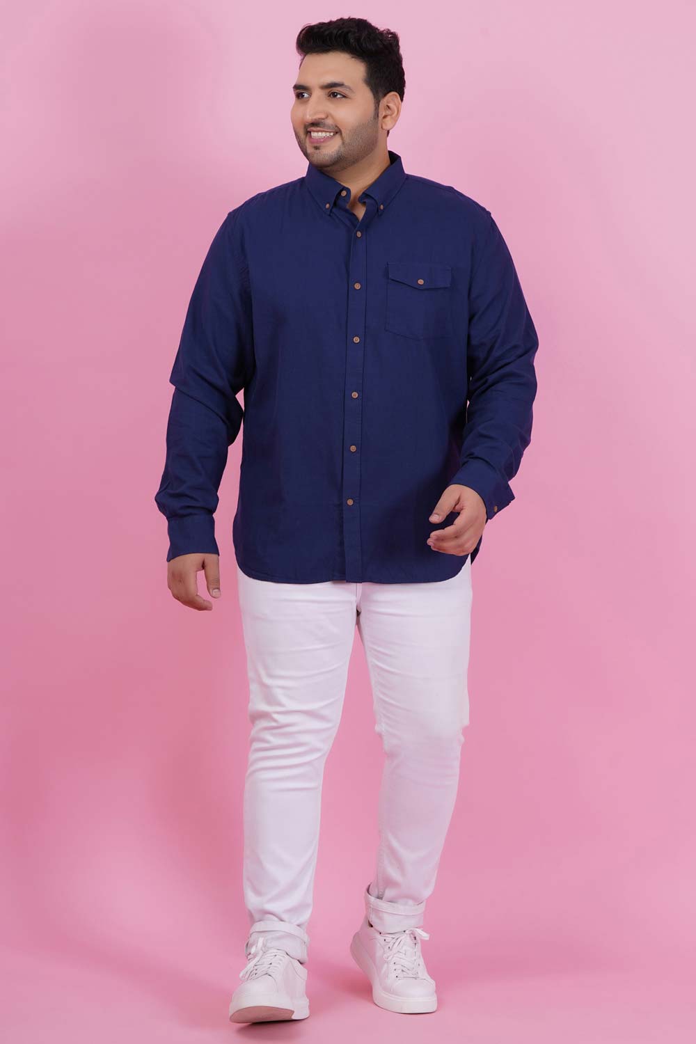 Men Dark Blue Formal Shirt