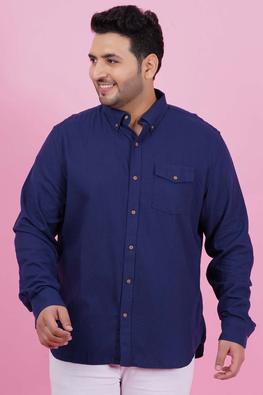 Men Dark Blue Formal Shirt