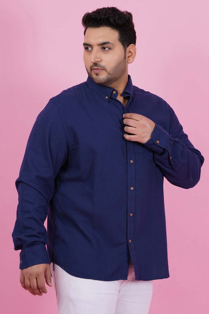 Men Dark Blue Formal Shirt