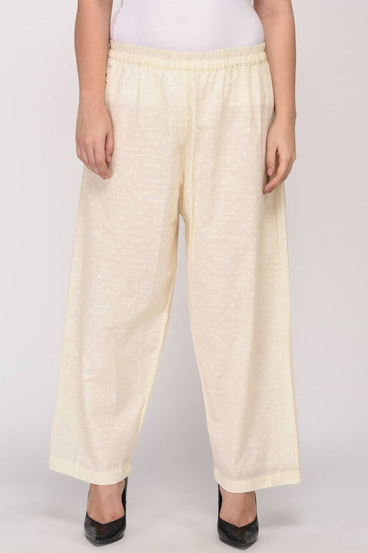 Cream Dobby Weave Pant