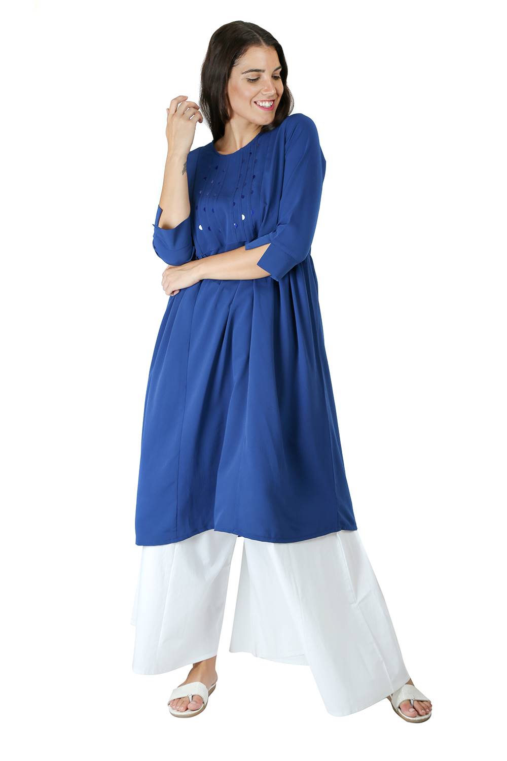 Blue Anarkali Kurti2