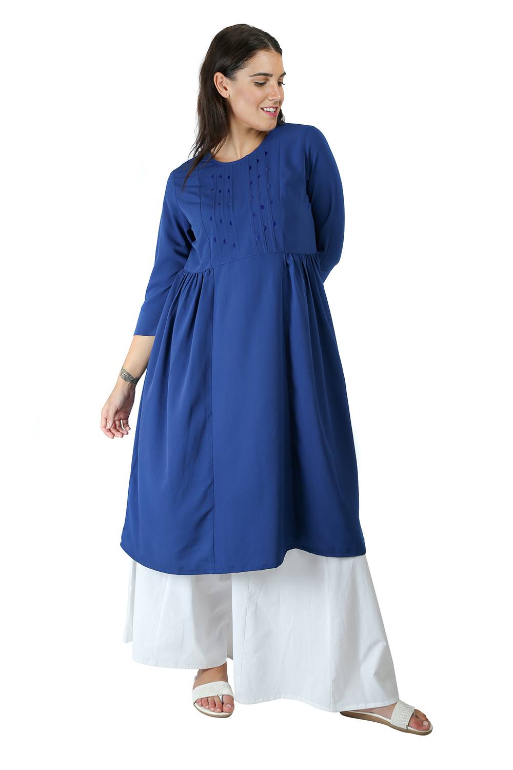 Blue Anarkali Kurti4