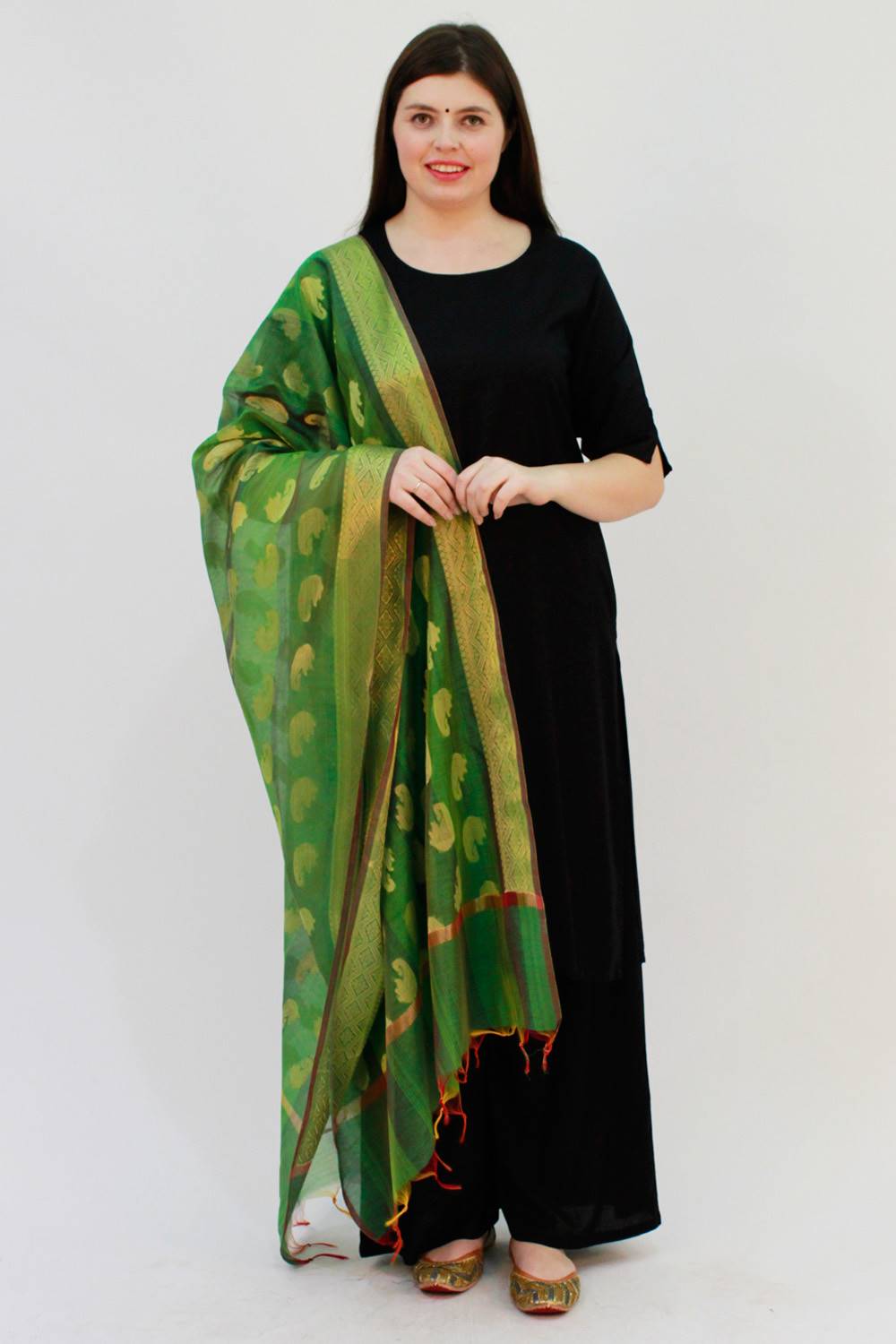 Green Brocade Dupatta