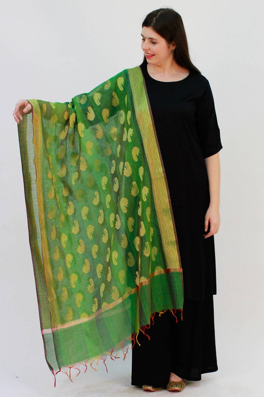 Green Brocade Dupatta