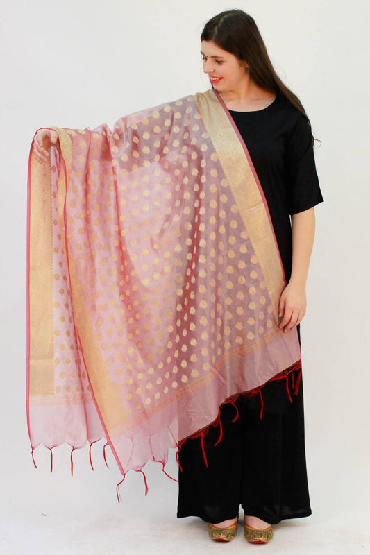 Light Pink Brocade Dupatta