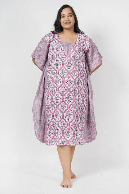 Floss Floral Print Kaftan Maxi Night Dress