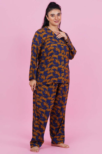 Lady Leopard Print Nightsuit Set