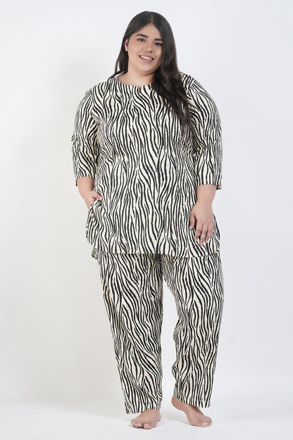 Zebra Printed Pyjama Set