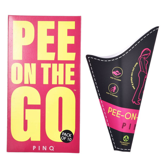 PINQ Pee-On-The- Go- (10)- Bio Degradable & Eco Friendly Urination Funnels