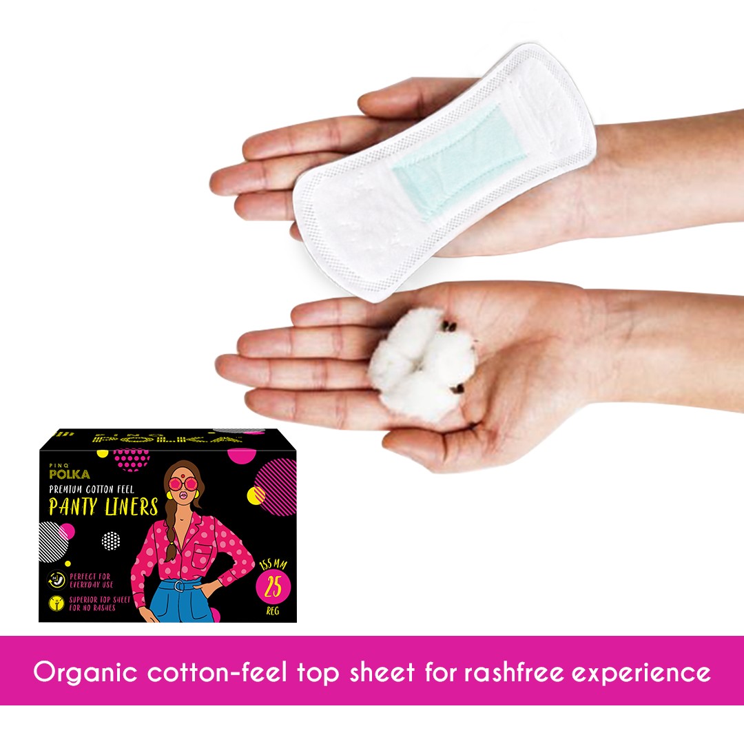 PINQ Cotton Feel 25 Daily Liners and 10 Regular Sanitary Pads Combo