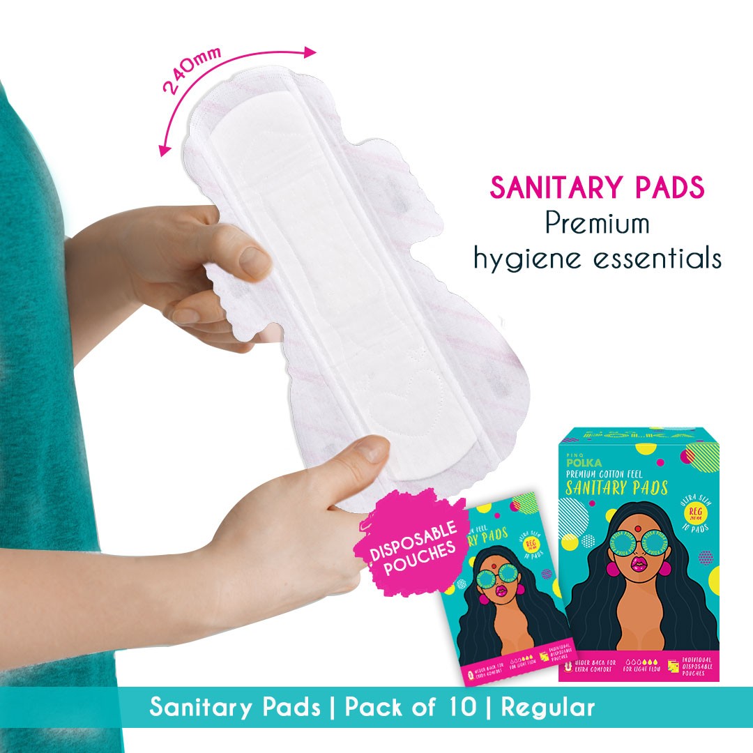 PINQ Cotton Feel 25 Daily Liners and 10 Regular Sanitary Pads Combo