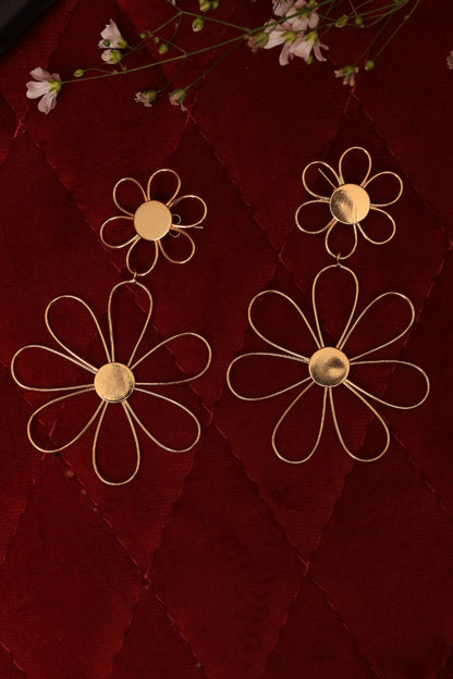 Flower Long Drop Earring