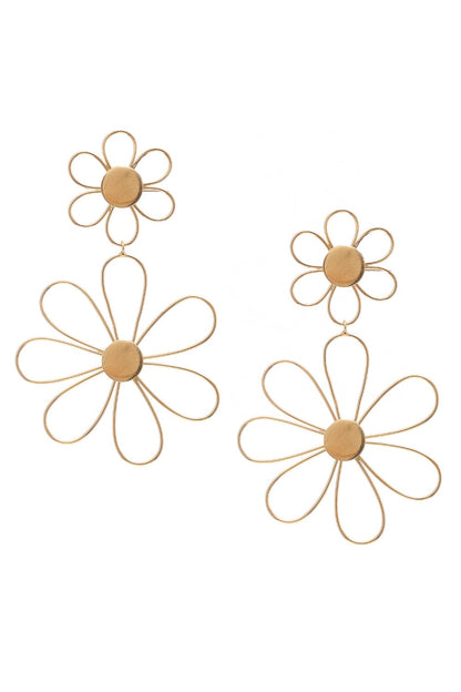 Flower Long Drop Earring