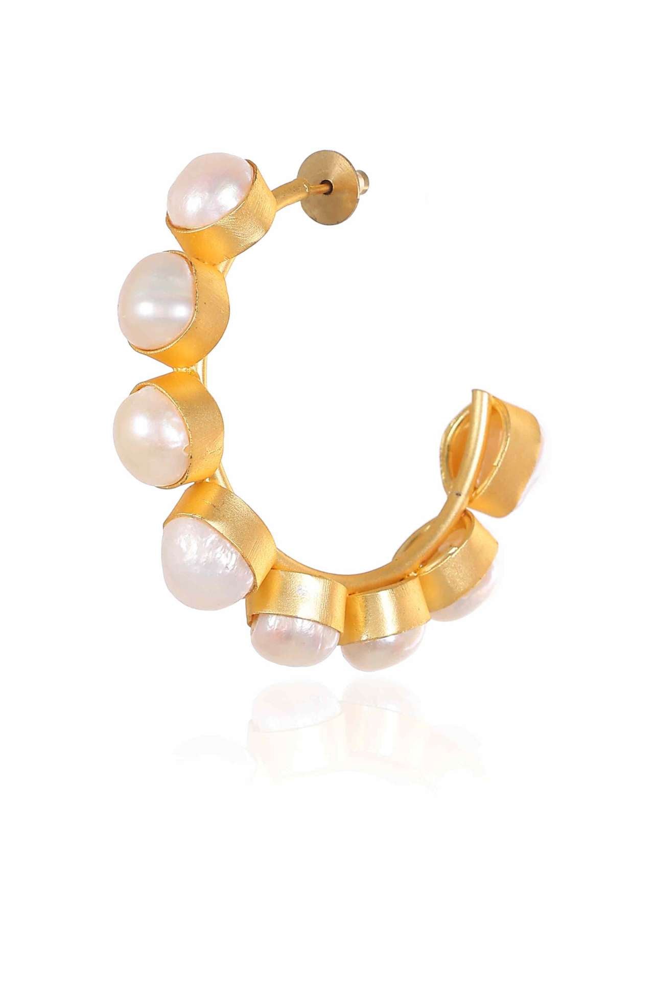 Baroque Pearl Hoop Earrings