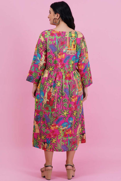 Colorful Glory Printed Shirt Dress