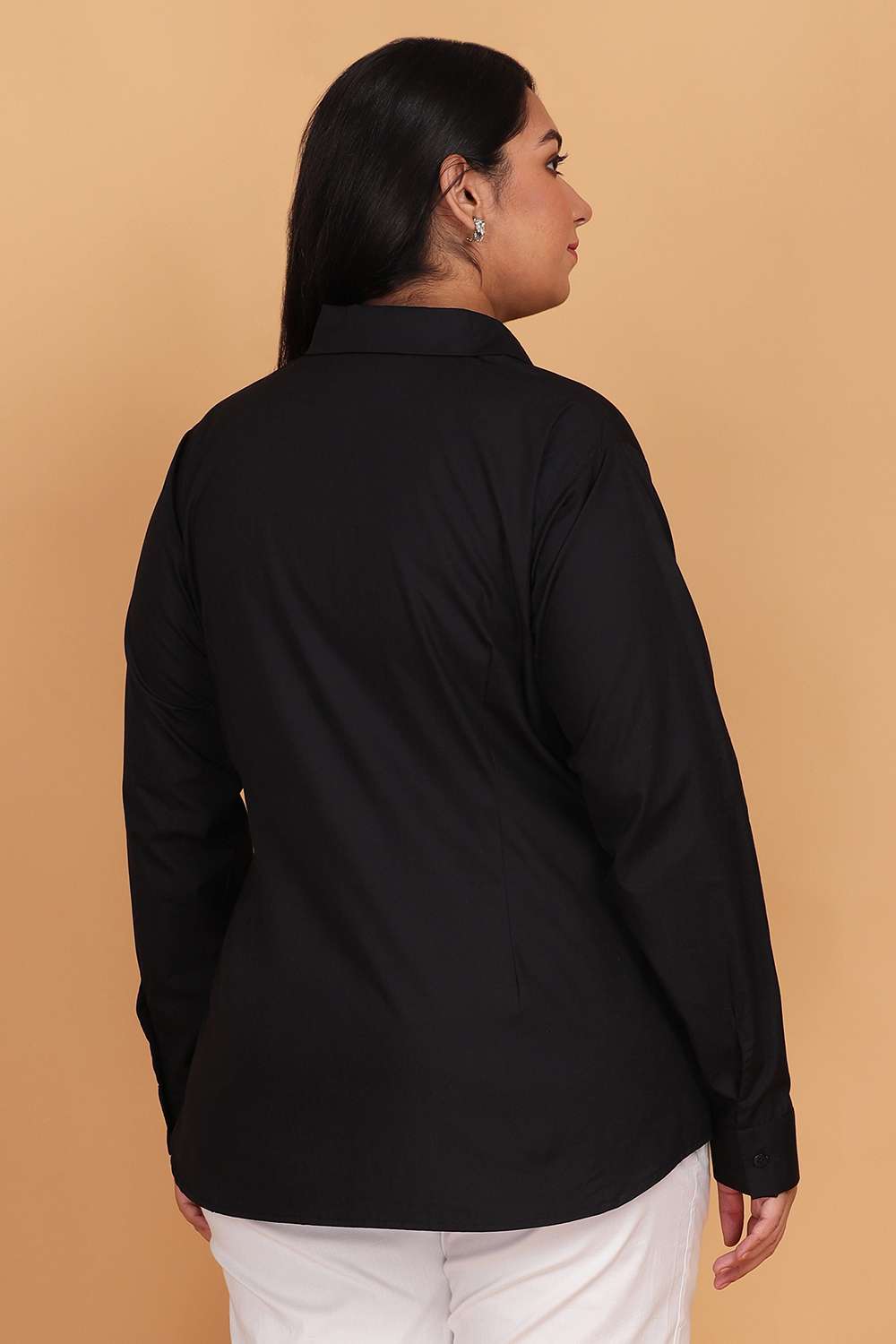 Solid Black Formal Shirt